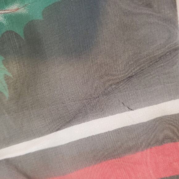 Stunning Made in Italy 100% Silk Floral Scarf Pareo Shawl 76x42 inches - Picture 10 of 13